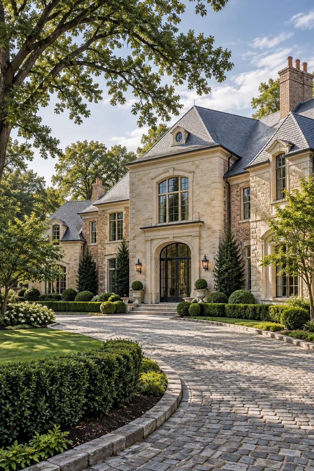 Generic mansion exterior shown for the Thistle Hill auction