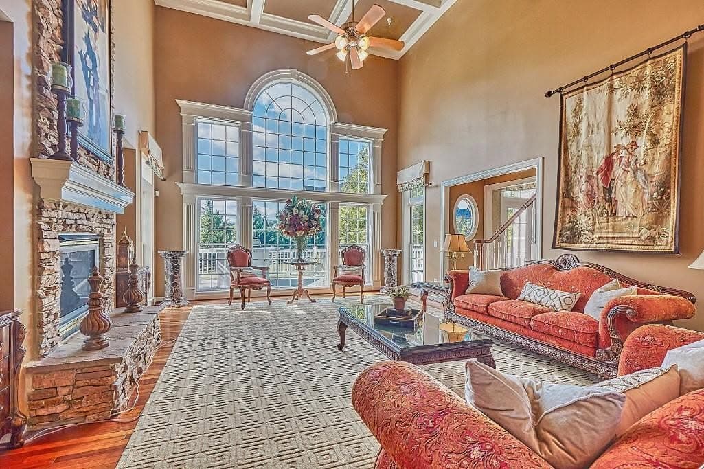 Furnished Loudoun mansion interior featured in Prime Part 2 auction Facebook marketing