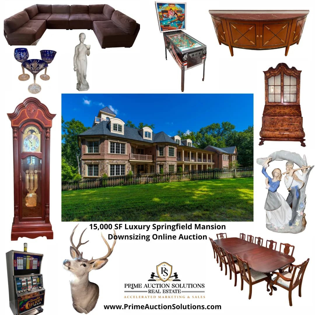 15,000 SF Luxury Springfield Mansion, Downsizing Online Auction — auction photograph 1